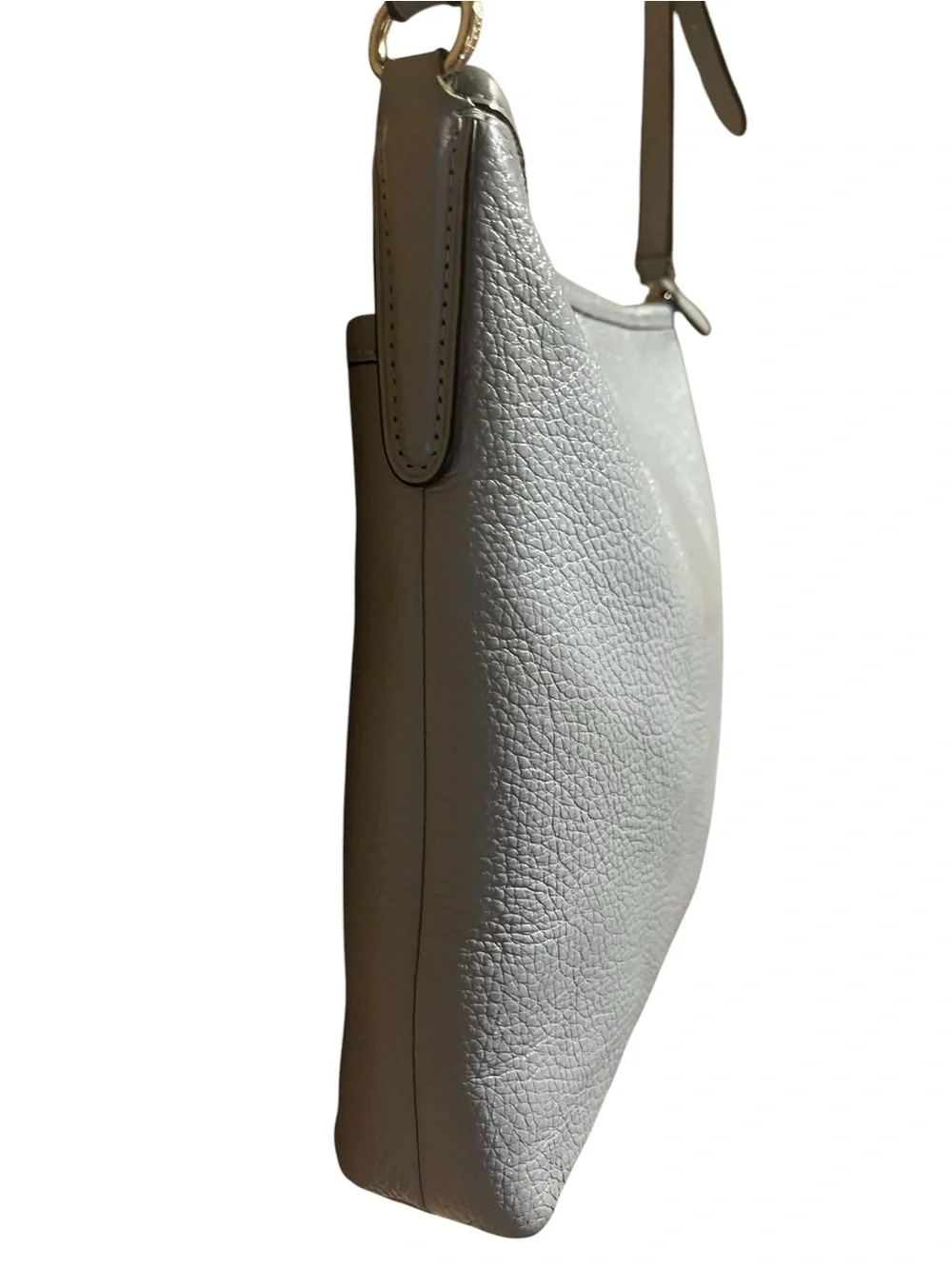 Coach Light Blue Pebbled Leather Crossbody Bag